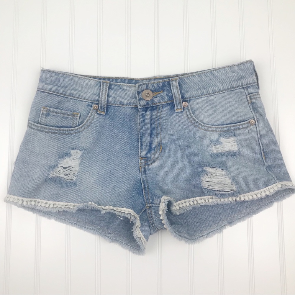 Bullhead Lace Trim Shorts - Juniors Size 3